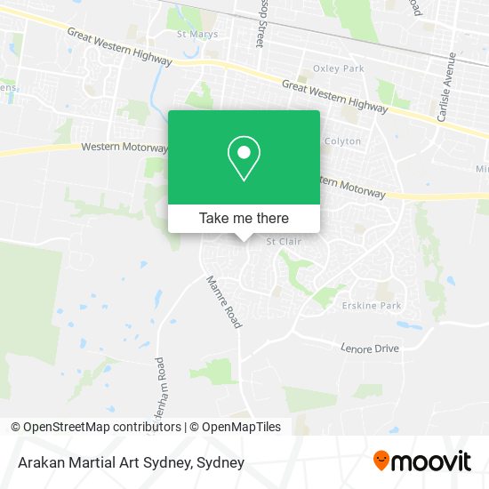 Arakan Martial Art Sydney map