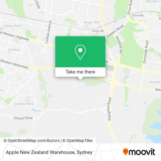 Mapa Apple New Zealand Warehouse