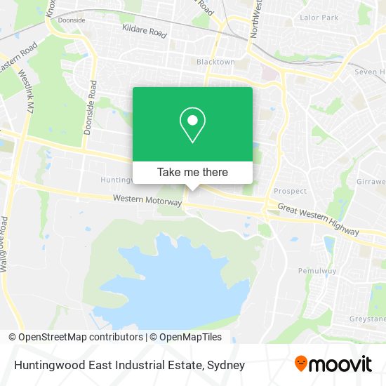 Mapa Huntingwood East Industrial Estate