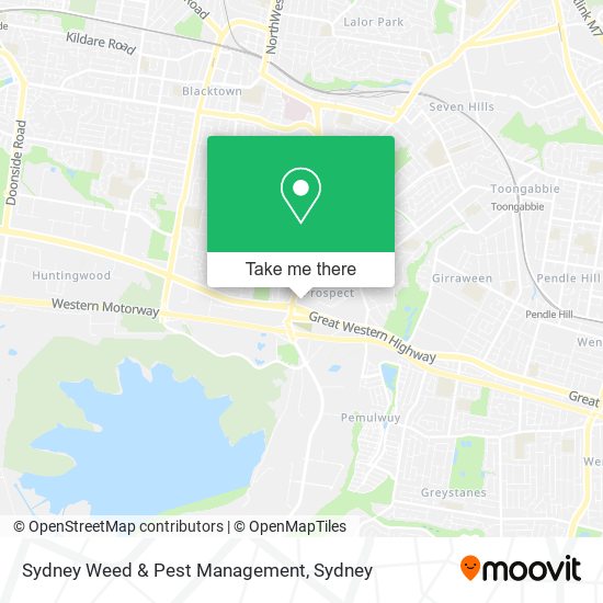 Mapa Sydney Weed & Pest Management