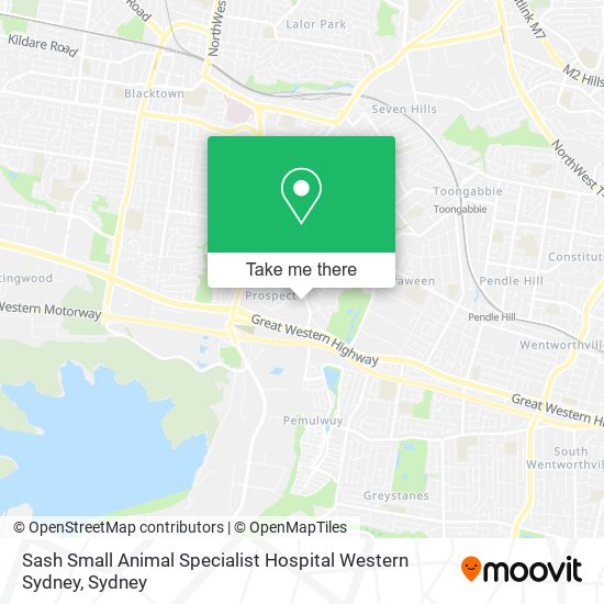 Sash Small Animal Specialist Hospital Western Sydney map