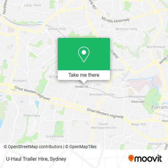 U-Haul Trailer Hire map