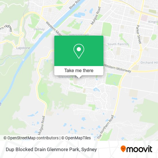 Mapa Dup Blocked Drain Glenmore Park