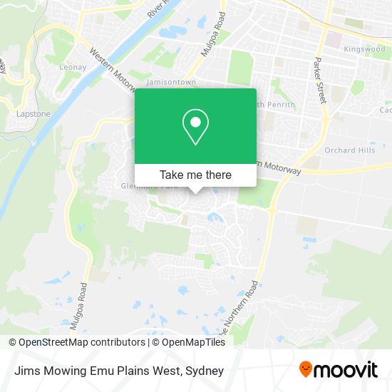 Jims Mowing Emu Plains West map