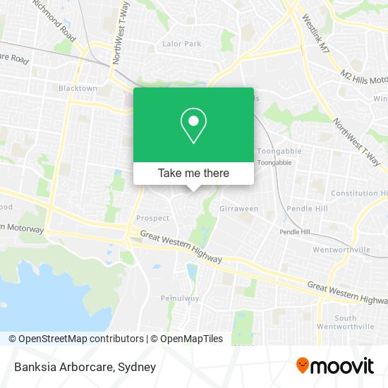 Banksia Arborcare map