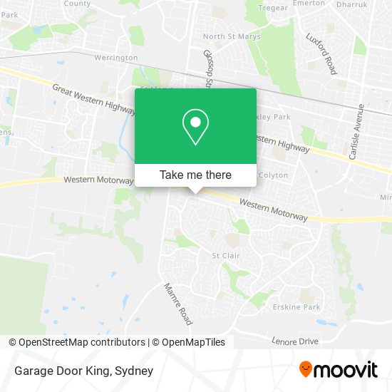 Garage Door King map