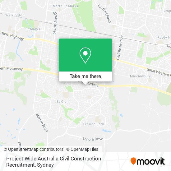 Project Wide Australia Civil Construction Recruitment map