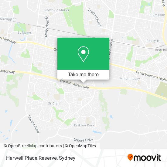 Mapa Harwell Place Reserve