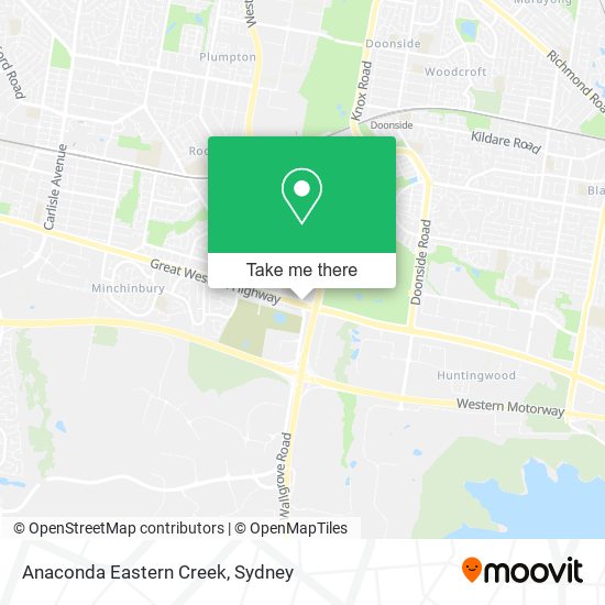 Anaconda Eastern Creek map