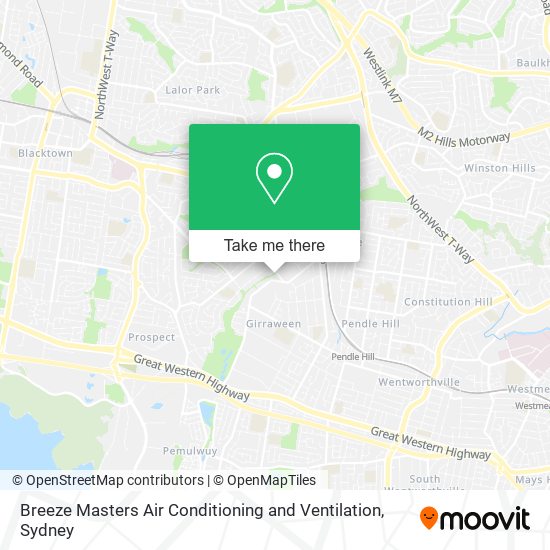 Mapa Breeze Masters Air Conditioning and Ventilation