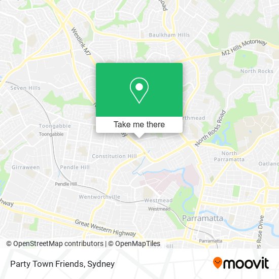 Party Town Friends map