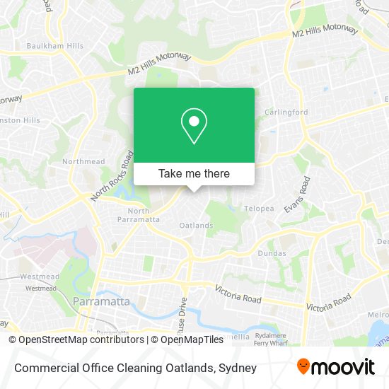 Mapa Commercial Office Cleaning Oatlands