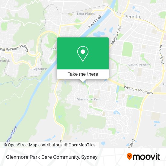 Mapa Glenmore Park Care Community