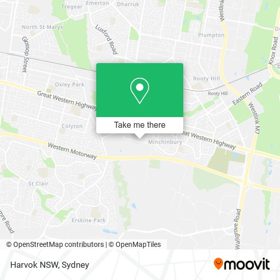 Mapa Harvok NSW