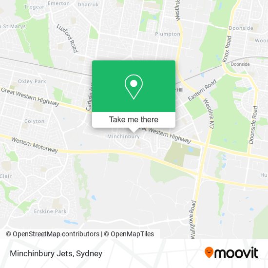 Minchinbury Jets map