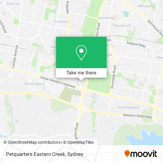 Petquarters Eastern Creek map