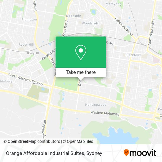 Mapa Orange Affordable Industrial Suites
