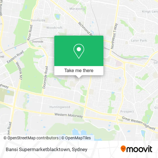 Bansi Supermarketblacktown map