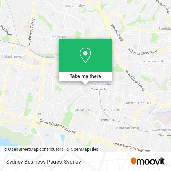 Mapa Sydney Business Pages