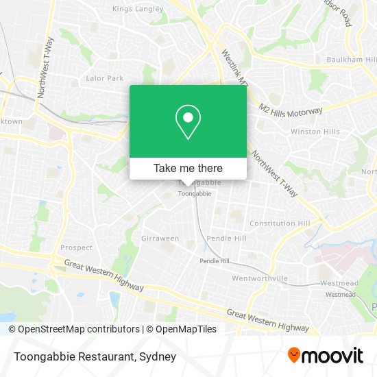 Mapa Toongabbie Restaurant
