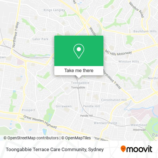 Mapa Toongabbie Terrace Care Community