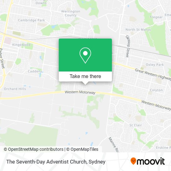 The Seventh-Day Adventist Church map