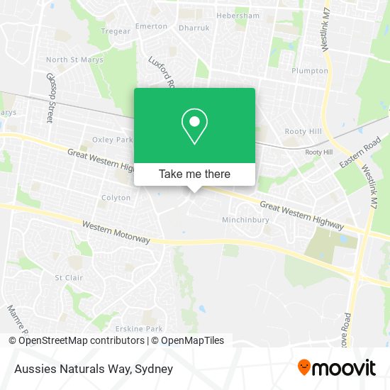 Aussies Naturals Way map