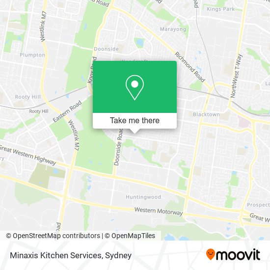 Mapa Minaxis Kitchen Services