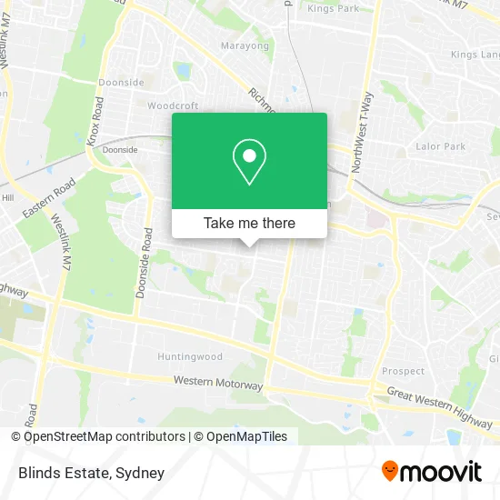 Blinds Estate map