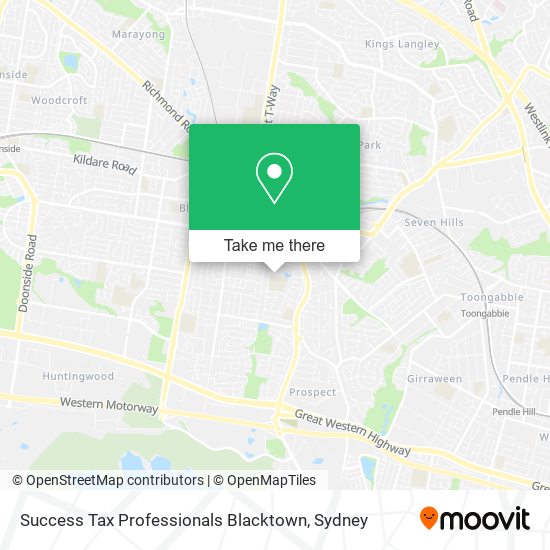 Mapa Success Tax Professionals Blacktown