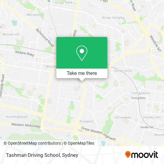 Mapa Tashman Driving School