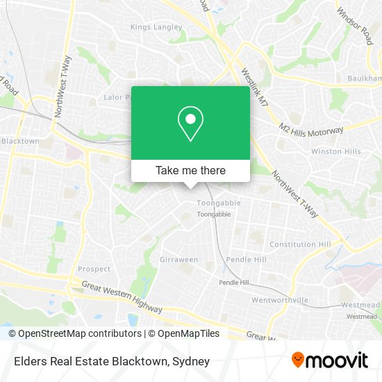 Elders Real Estate Blacktown map