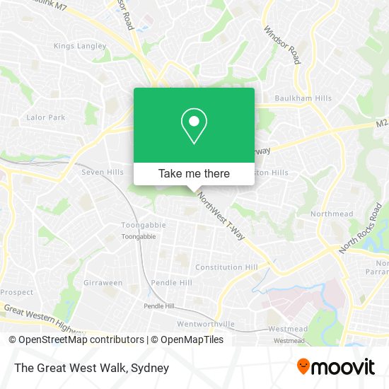 The Great West Walk map
