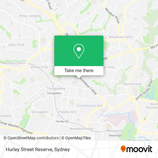 Hurley Street Reserve map