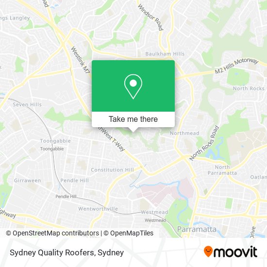 Sydney Quality Roofers map