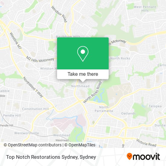 Top Notch Restorations Sydney map