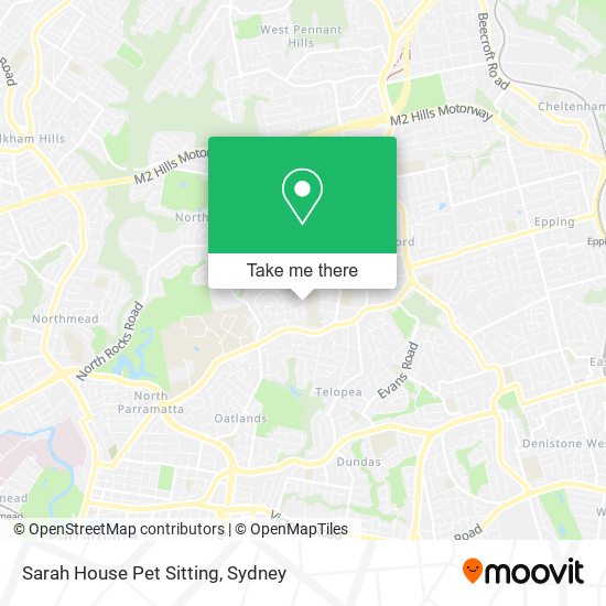 Sarah House Pet Sitting map