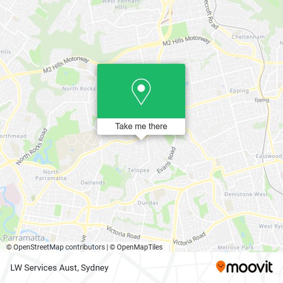 Mapa LW Services Aust