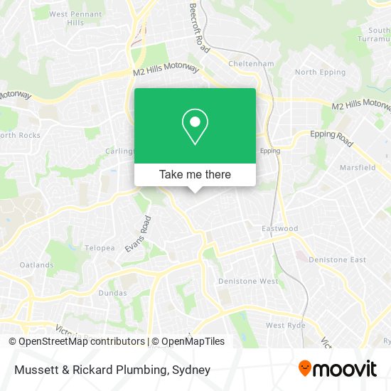 Mussett & Rickard Plumbing map