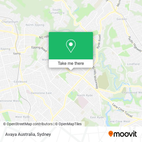 Mapa Avaya Australia