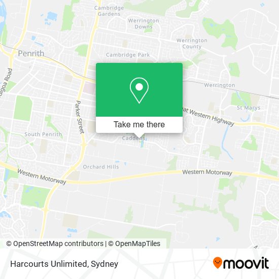 Mapa Harcourts Unlimited