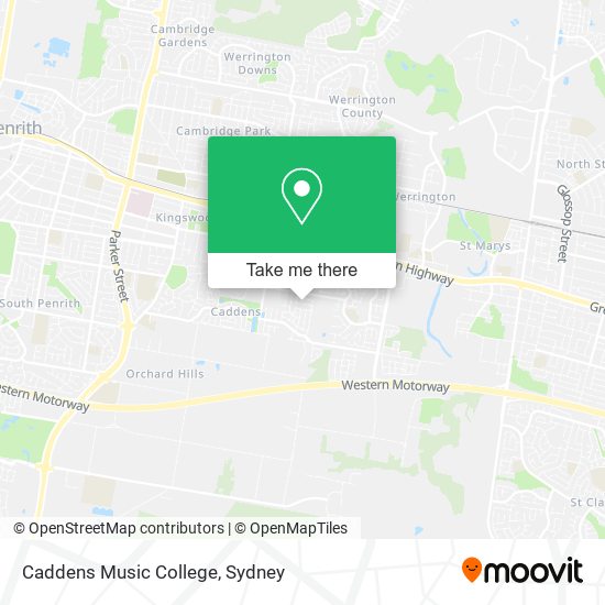 Caddens Music College map