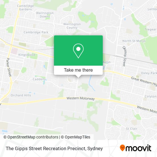 The Gipps Street Recreation Precinct map