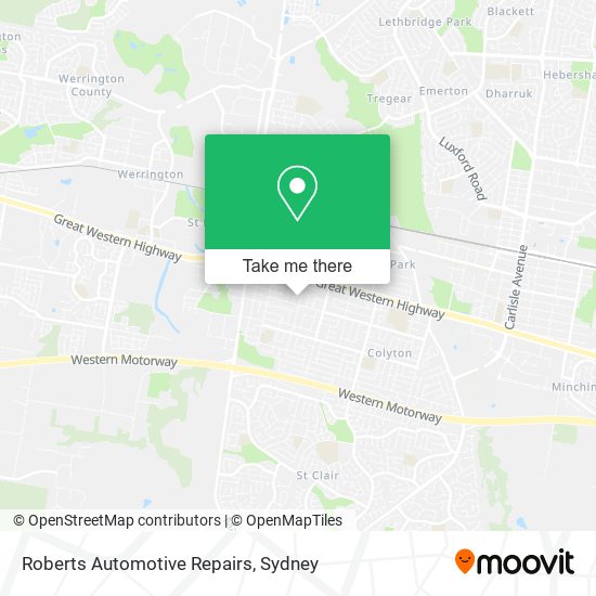 Mapa Roberts Automotive Repairs