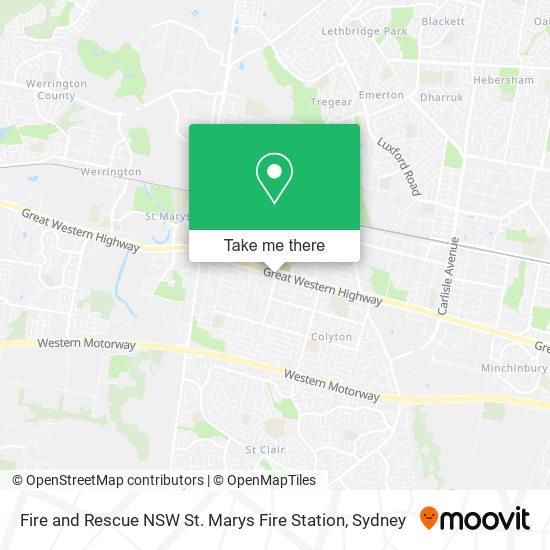 Mapa Fire and Rescue NSW St. Marys Fire Station