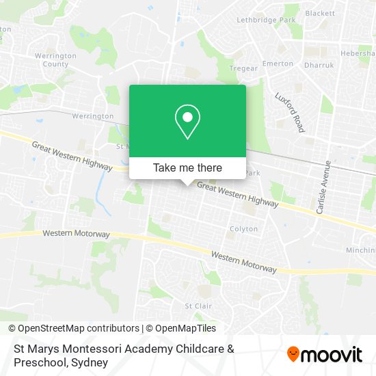 Mapa St Marys Montessori Academy Childcare & Preschool