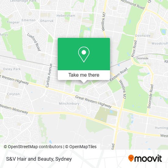 S&V Hair and Beauty map
