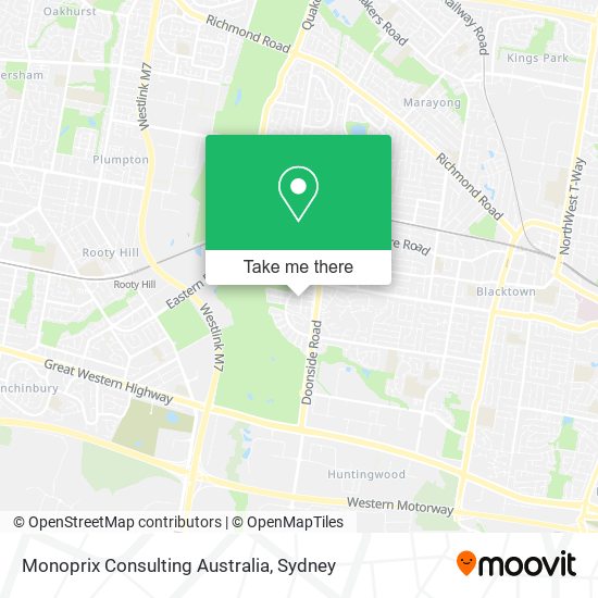 Mapa Monoprix Consulting Australia