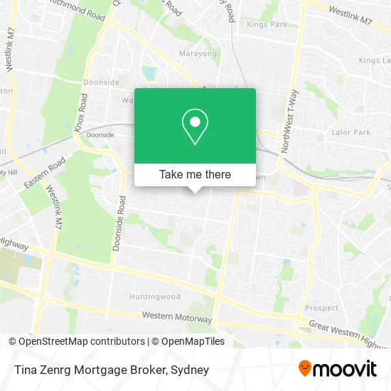 Tina Zenrg Mortgage Broker map