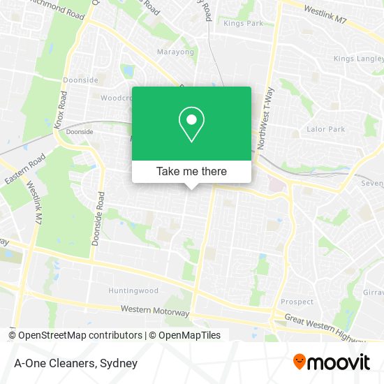 A-One Cleaners map